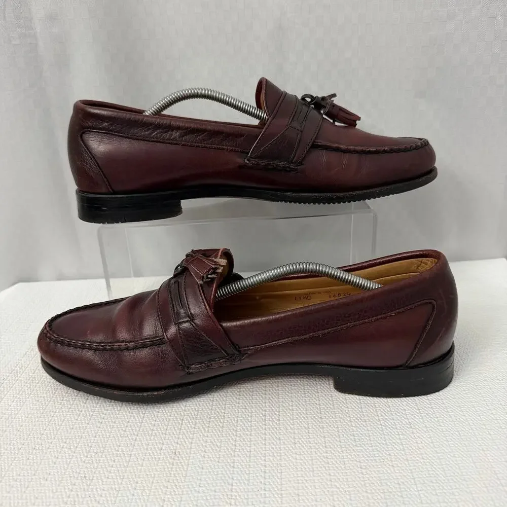 FootJoy Loafers Mens Size 11.5 D Brown Leather Vintage Tassel Dress Made In USA